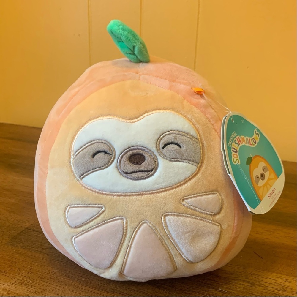 Squishmallows 8” Simon The Sloth Juicy Orange Plush 7-13-2021 Squishdate Soft